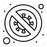 Clipart of a virus with a 